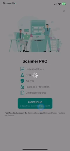 Scanner- Scan Documents paywalls UI screen 3