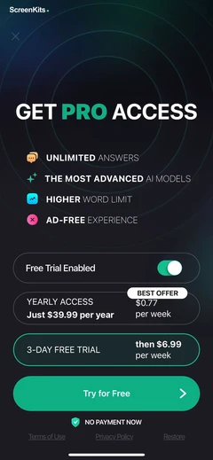 AI Expert paywalls UI screen 12