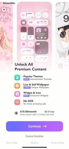 Cool Themes & Fonts- Cute Text paywalls UI screen 12
