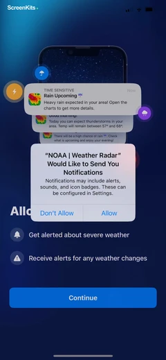 Weather Radar - NOAA Channel permissions UI screen 10