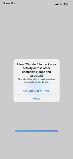 Wonder - AI Art Generator permissions UI screen 3