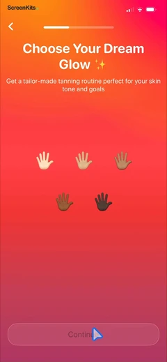 Beam Tanning - Get Tan Fast mobile app UI screen 9