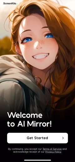 AI Mirror- AI Photo Editor onboarding UI screen 8