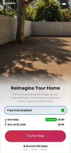 AI Home Decor paywalls UI screen 7