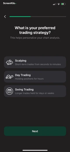Trade AI- Chart AI Analysis mobile app UI screen 8
