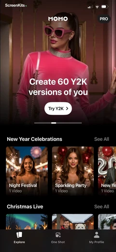 Momo- AI Photo & Video Maker mobile app UI screen 12