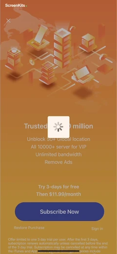 Turbo VPN Private Browser paywalls UI screen 5