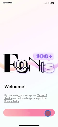 Fonts - AI Stickers onboarding UI screen 3