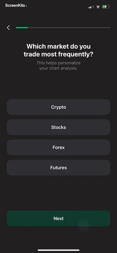 Trade AI- Chart AI Analysis mobile app UI screen 4