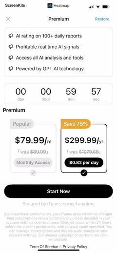 Trading Ideas Driven by AI mobile app UI screen 6