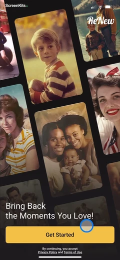Renew - Restore Old Photos AI mobile app UI screen 4
