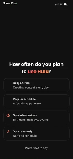 Hula AI mobile app UI screen 10