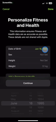 Apple Fitness mobile app UI screen 4