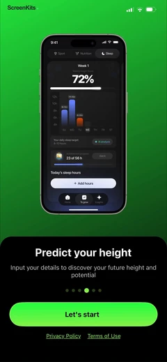 GoTall - Height Predictor app preview video onboarding paywall mobile app UI screen 7