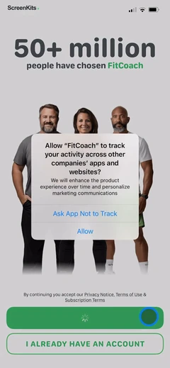Home Fitness Coach- FitCoach permissions UI screen 5