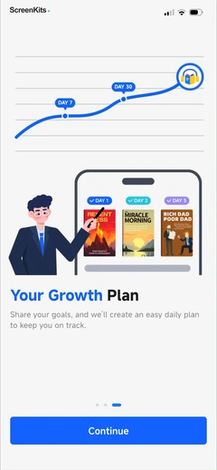 LeapAhead-Daily Book Cast mobile app UI screen 4