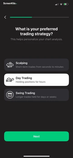 Trade AI- Chart AI Analysis mobile app UI screen 10