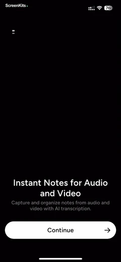 AI Note Taker - NotebookAI mobile app UI screen 10