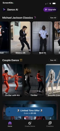 Dance AI- AI Dance Video Maker mobile app UI screen 6