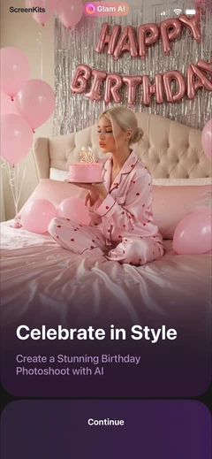 Glam AI- Video & Photo Editor mobile app UI screen 11