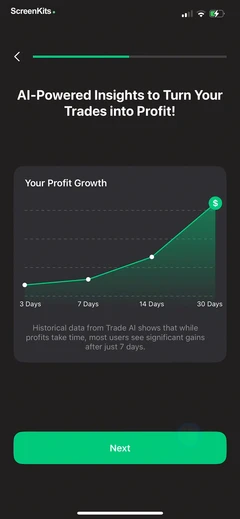 Trade AI- Chart AI Analysis mobile app UI screen 11
