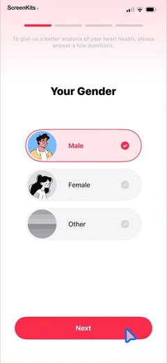 Health Tracker- HeartRate & BP mobile app UI screen 11