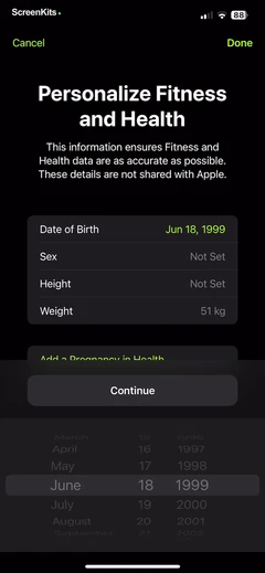 Apple Fitness mobile app UI screen 5