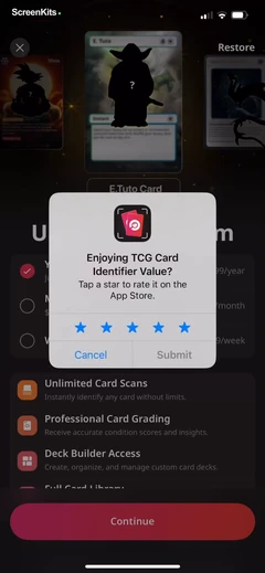 TCG Card Identifier Value mobile app UI screen 12