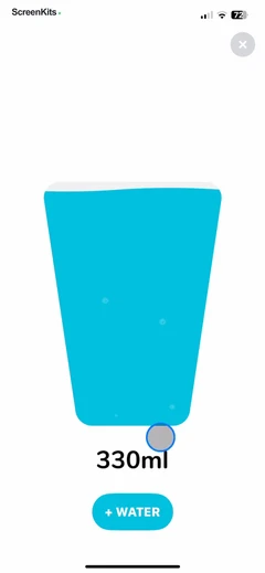 Water tracker Waterllama mobile app UI screen 9