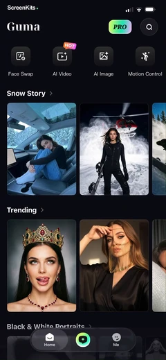 guma-ai-photo-video-editor mobile app UI screen 3