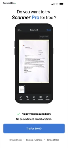 Scanner – Scan PDF & Document paywalls UI screen 7