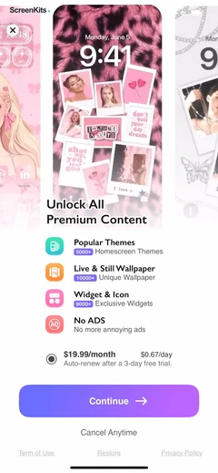 Cool Themes & Fonts- Cute Text paywalls UI screen 7