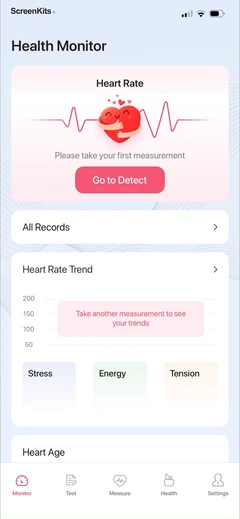 HeartFit - Heart Rate Monitor mobile app UI screen 7