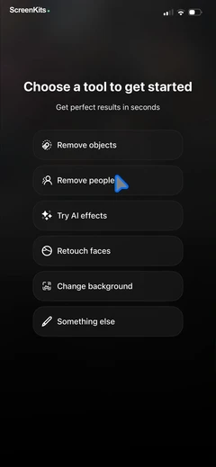 TouchRetouch mobile app UI screen 6
