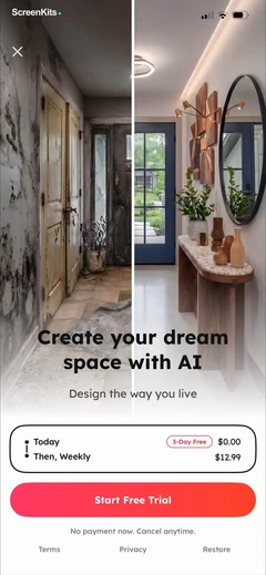 house-ai-ai-room-design-home paywalls UI screen 11