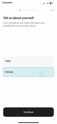 Diet & Food Tracker- EatWell onboarding UI screen 9