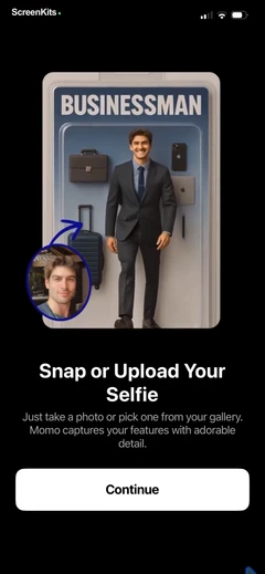 Momo- AI Photo & Video Maker mobile app UI screen 5