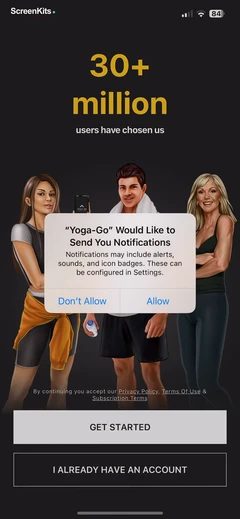 Yoga-Go- Tai Chi & Pilates onboarding UI screen 4