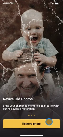 Renew - Restore Old Photos AI mobile app UI screen 9
