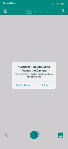 Scanner- Scan Documents permissions UI screen 10