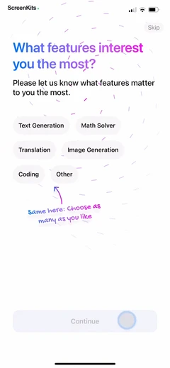 AI Chat Assistant – ChatNow mobile app UI screen 11