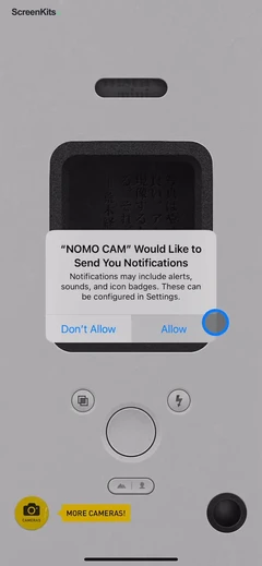 NOMO CAM - Point and Shoot permissions UI screen 3