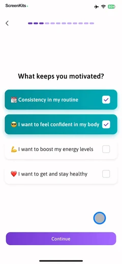 Radiance- Home Fitness Workout mobile app UI screen 11