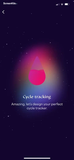 Stardust Period Tracker mobile app UI screen 11