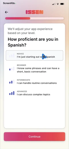 ISSEN - Voice Tutor mobile app UI screen 10