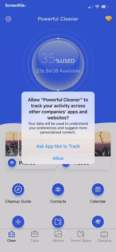 Powerful Cleaner-Clean Storage permissions UI screen 5