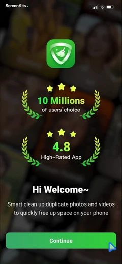 Smart Cleaner - Pro Security onboarding UI screen 6