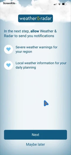 Weather & Radar permissions UI screen 4