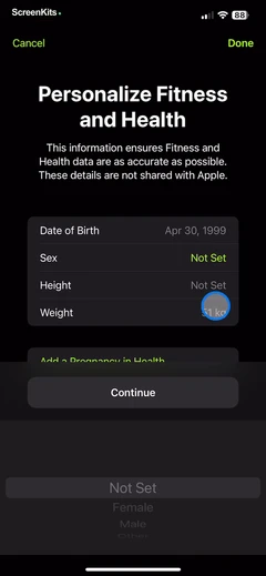 Apple Fitness mobile app UI screen 10