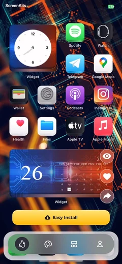 Fancy Widgets & Themes mobile app UI screen 7